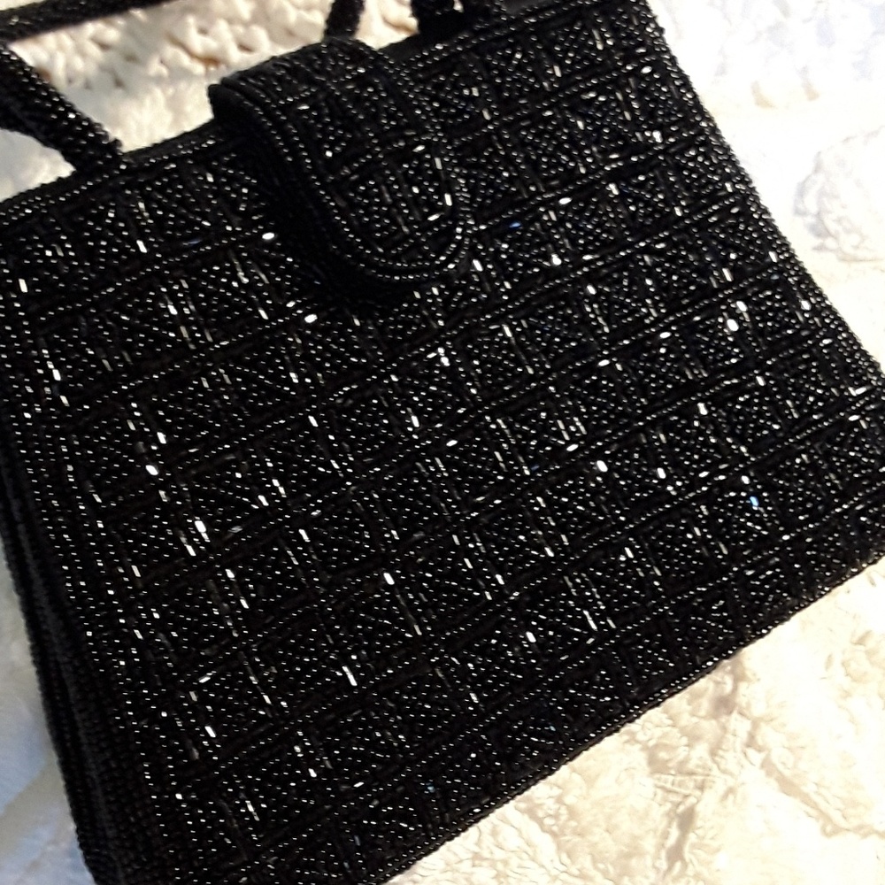 Vintage C Marie Double Handle All Beaded Handbag